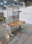 Work Bench, Heavy Duty Metal, Adjustable with Wood Top and Adjustable Shelving- Auction Item