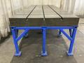 48" X 120" X 6" THICK T-SLOTTED LAYOUT PLATE WITH STEEL STAND: STOCK #80807