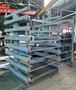 Roll-Out Cantilever Rack, Double Sided, (7) Roll-Out Shelves Each Side
