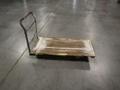Rolling Flatbed Shop Cart with Wood Deck and Removable Handle- Auction Item