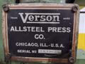 35 TON VERSON 24" X 96" FLANGE BED MECHANICAL PRESS BRAKE: STOCK #20241