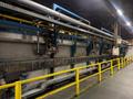 630 TON LOIRE SAFE HOT STAMPING HYDRAULIC PRESS LINE W/ ROLLER HEARTH FURNACE