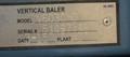 60" X 30" MARATHON MODEL #V-6030 HYDRAULIC VERTICAL BALER: YOBRO #25198