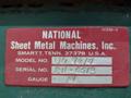 8' X 14 GAUGE NATIONAL MODEL #U6-9614 BOX &amp; PAN FINGER BRAKE: YOBRO #25800