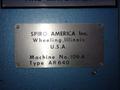 SPIRO AMERICA GORELOCK MODEL #AR640 MACHINE: YOBRO #25070