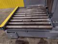 20,000 LBS X 54" X 36" BRANER HYDRAULIC COIL CAR UPENDER WITH POWER FEED CONVEYOR: YOBRO #25238