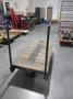 Railroad Style Moving Cart with Large Center Wheel and Swivel End Wheels, Wooden Deck- Auction Item