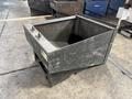 48" x 36" x 29" HIGH AMERICAN MFG GRAVITY FED PARTS HOPPERS WITH FORK POCKETS: YOBRO #25386