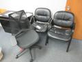 Rolling Office Desk Chair and 2 Side Chairs- Auction Item