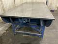48" X 98" X 1 3/8" THICK CAST IRON SURFACE PLATE WITH STEEL STAND: STOCK #80808