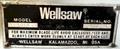 10" x 16" Wellsaw Horizontal Band Saw 1016, 50-275 FPM, 1" Blade, Coolant, 2 HP, Reconditioned