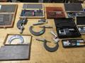 Micrometers Mostly Vernier Type some Digital, Various Brands and Blade Styles, and Box Of Setting Standards- Auction Item