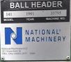 NATIONAL #141, BALL HEADER
