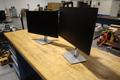 Dell 24&quot; Monitors (2) on Swivel/Height Adjustable Stands, *No Power or Connector Cables*- Auction Item