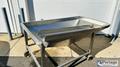 Vegetable / Produce Sorting / Washing / Cleaning / Holding Station  |  S.S. V-Bottom Trough w/Bottom Discharge
