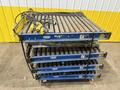 3,000 LBS X 48" X 48" ROTO-MAX HYDRAULIC SCISSOR LIFT TABLE W/ ROTARY LEWCO ROLLER CONVEYOR TOP, 110 VOLT: STOCK #20875