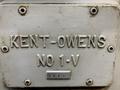 Kent-Owens Model 1-V Horizontal Milling Machine