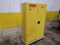 45 GALLON X 2 DOOR EAGLE FLAMMABLE MATERIALS MODEL #4510X STORAGE CABINET, 43” X 18” X 65” HIGH: YOBRO  #22012