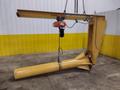 1 TON X 12&#039; X 7&#039; GORBEL FREE STANDING JIB CRANE W/ 1 TON CM LODESTAR ELECTRIC CHAIN HOIST: STOCK #23675