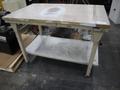 Metal Portable Work Table with Particle Board Top- Auction Item