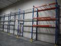 Pallet Racking, Teardrop Style (7) 14'x42" Uprights, (17) 8' Cross Members, Wire Decking, *No Contents*- Auction Item