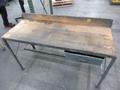 Steelframe Workbench with Wood Top, Single Drawer- Auction Item