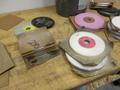 Bucket of Miscellaneous Toolroom Grinder Wheels and Cutoff Wheels- Auction Item