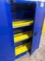 2 DOOR JUSTRITE HAZARDOUS MATERIALS STORAGE CABINET, 43” X 18” X 65” HIGH: YOBRO #24503