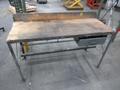 Steelframe Workbench with Wood Top, Single Drawer- Auction Item