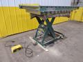 4,000 LBS X 60" X 30" SOUTHWORTH HYDRAULIC SCISSOR LIFT TABLE WITH 60X42 ROLLER CONVEYOR TOP, 110 VOLT: STOCK #20915