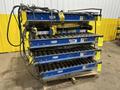 3,000 LBS X 48" X 48" ROTO-MAX HYDRAULIC SCISSOR LIFT TABLE W/ ROTARY LEWCO ROLLER CONVEYOR TOP, 110 VOLT: STOCK #20870