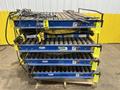 3,000 LBS X 48" X 48" ROTO-MAX HYDRAULIC SCISSOR LIFT TABLE W/ ROTARY LEWCO ROLLER CONVEYOR TOP, 110 VOLT: STOCK #20870