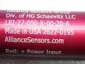 ALLIANCE SENSORS GROUP 2 LINEAR VARIABLE INDUCTIVE TRANSDUCER POSITION SENSORS  -  LRI-27-050-R-00-20-A