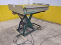 3800 LBS X 60" X 42" SOUTHWORTH MODEL #LS4-36 HYDRAULIC SCISSOR LIFT TABLE WITH ROLLER TOP, 110 VOLT: STOCK #20882