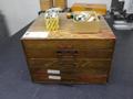 Plug and Go-No-Go Thread Guages in 4 Drawer Wood Cabinet- Auction Item