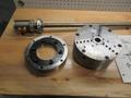 MicroCentric 8" Precision 3-Jaw Air Chuck with Drawtube, Pneumatic Valve, and A2-6 Adapter Plate- Auction Item
