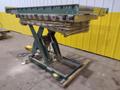 4,000 LBS X 60" X 30" SOUTHWORTH HYDRAULIC SCISSOR LIFT TABLE WITH 60X42 ROLLER CONVEYOR TOP, 110 VOLT: STOCK #20915