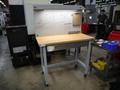 Portable Work Bench with Maple Top, Upper Shelf, Drawer, Work light- Auction Item