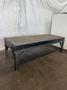 124&quot; X 50&quot; STEEL DRILLED &amp; TAPPED LAYOUT TABLE W/ STAND. STOCK # 0667025.