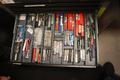 Huot 8 Drawer Tool Cabinet with Contents: Carbide End Mills, HSS End Mills, Lathe Turning Tools and More- Auction Item