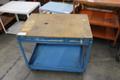 Rolling Sheet Metal Shop Cart with Particle Board Top- Auction Item
