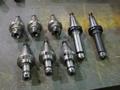 CT 40 Taper Tool Holders: (3) Nikken SK10 Collet Holders, (2) ER20 Collet Holders, (3) ER25 Collet Holders- Auction Item