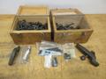 Clamp Down Hardware, Assorted Sizes, Studs, Straps, T-Nuts, In Wooden Cases- Auction Item