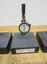 Black Granite Surface Plate 6" x 6" with Post and Starrett .001" x 1" Travel Indicator and (2) Spare Granites 6" x 6" x 2"- Auction Item