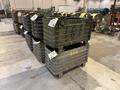 (120) 36” x 18” x 18” STEEL STACKABLE PARTS BIN CONTAINER WITH DUMP DOOR: YOBRO #25062
