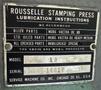 10 Ton Rousselle O.B.I. Press 1A, M.C., 1 Phase
