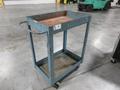 Tall Heavy Duty Steel Rolling Shop Cart with 2 Shelves- Auction Item
