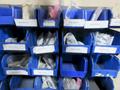 Plastic Bins Mounted to Wall with Contents of Assorted Hardware and Fasteners- Auction Item