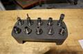 BT30 Tool Holders (10pcs) in Plastic Tool Caddy, Most Are Nikken SKN10B Collet Type Holders- Auction Item
