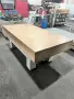USED STARRETT CRYSTAL PINK 8' X 4' X 10" GRANITE SURFACE PLATE WITH STAND